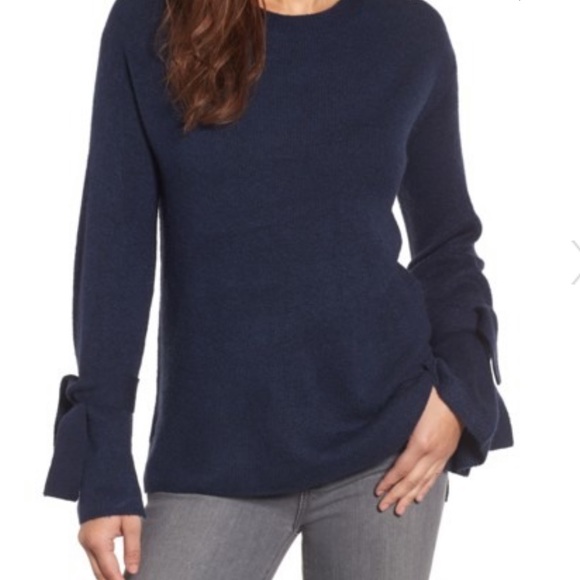 Halogen Sweaters - Halogen Tie Bell Sleeve Blouse